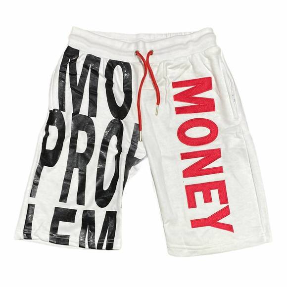 NEW RETRO LABEL men's 12s twist mo money shorts in white - Picture 1 of 2